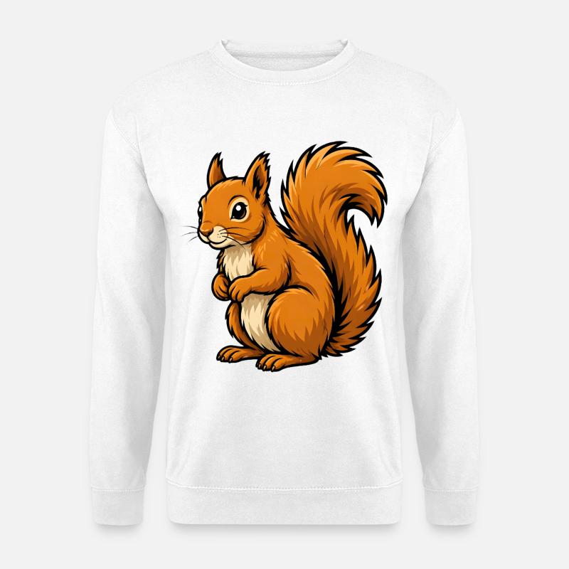 Rotes Eichhörnchen - Unisex Pullover - Weiß