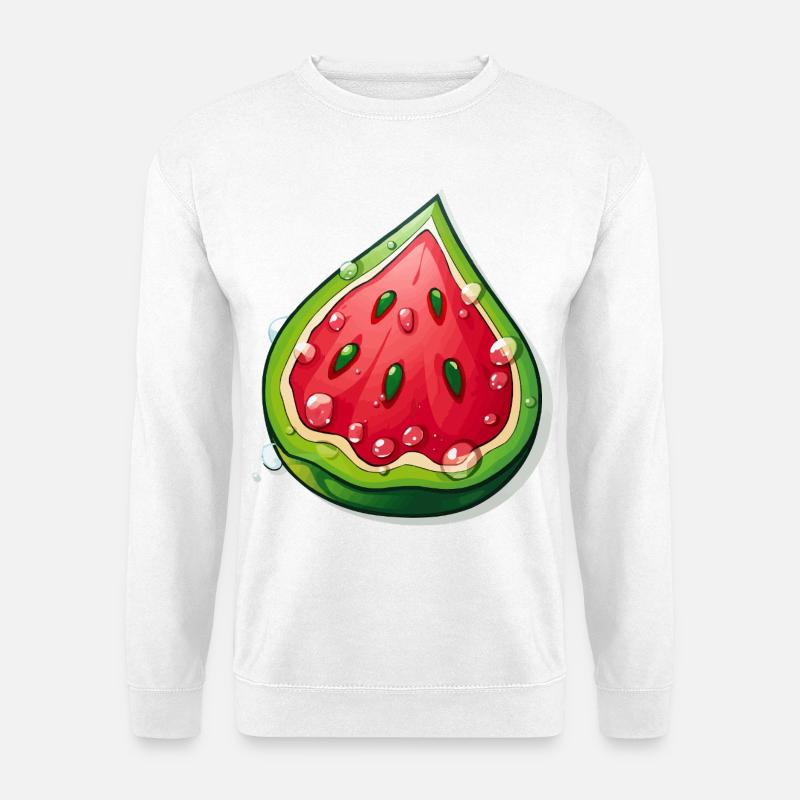 Cartoon Melone Sommer - Unisex Pullover - Weiß