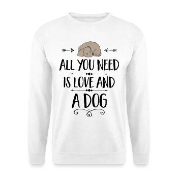 Chien - Sweat-shirt Unisexe - blanc - Devant