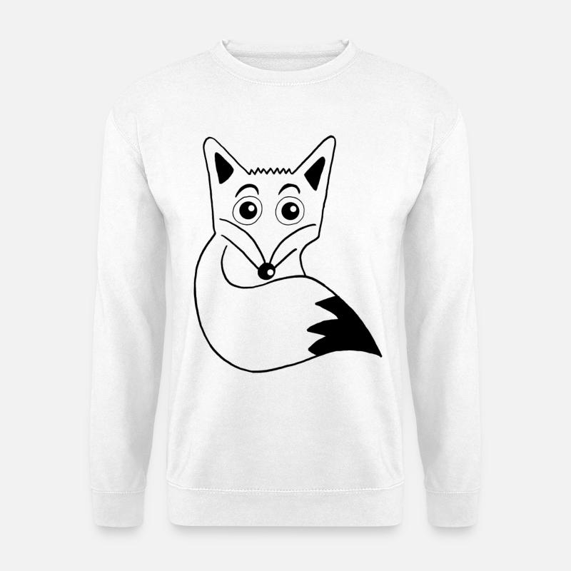Süßer schwarzer Fuchs - Unisex Pullover - Weiß