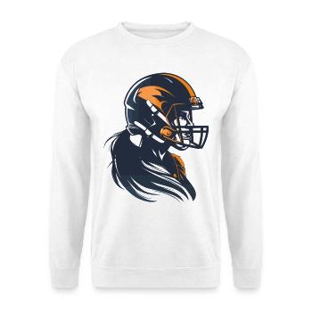 Footballspielerin - Unisex Pullover - Weiß - Vorne