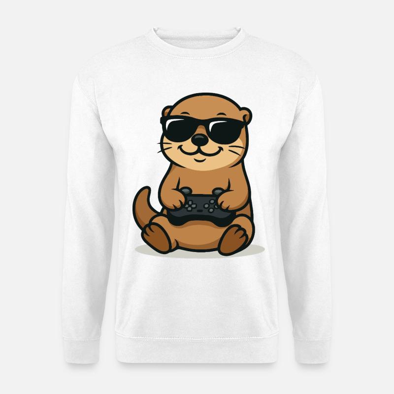 Gaming Otter Vibes - Unisex Pullover - Weiß