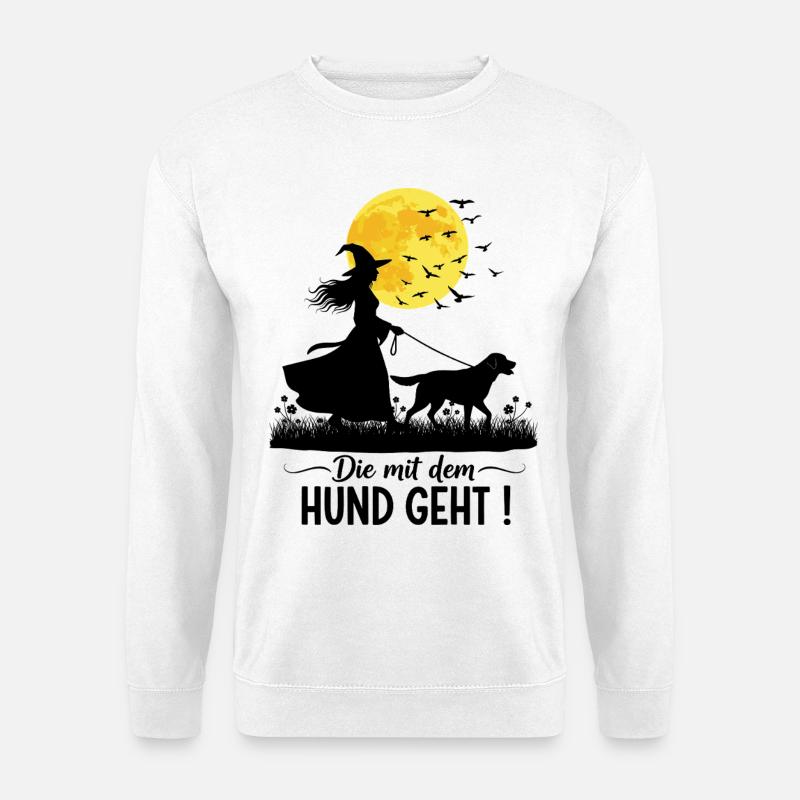 Die mit dem Labrador geht ! - Unisex Pullover - Weiß