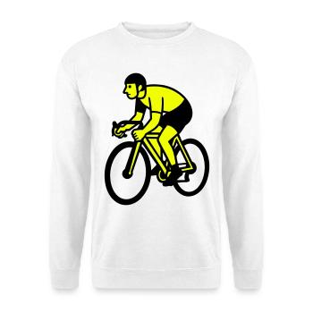 Neon Wheel Silhouette Cyclist - Unisex Sweatshirt - white - Front