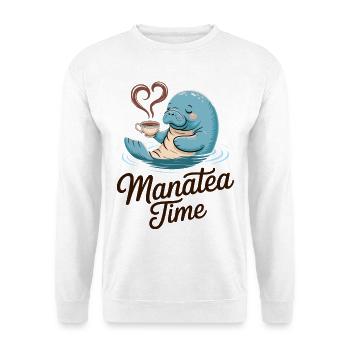 Seekuh Meerestier Ozean liebt Tee - Unisex Pullover - Weiß - Vorne