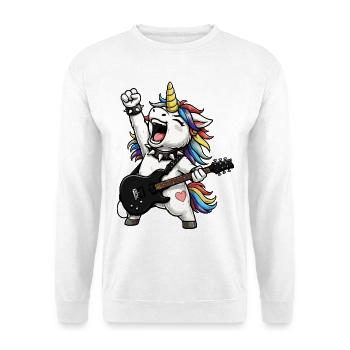 Rainbow Unicorn Rocker - Unisex Sweatshirt - white - Front