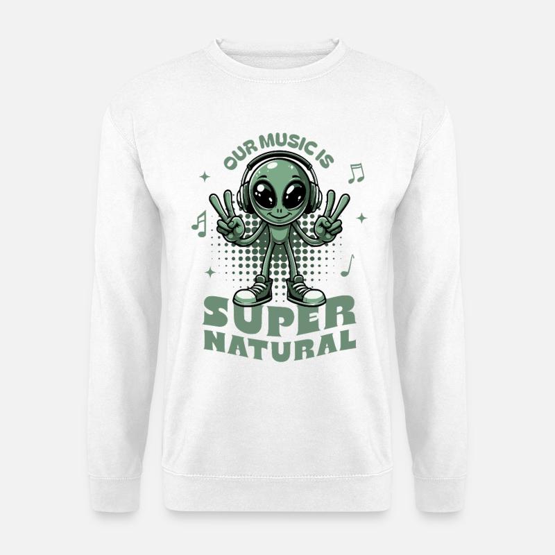 Lustiges Alien-T-Shirt - Unisex Pullover - Weiß