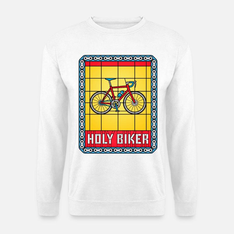 Fahrrad-Buntglasfenster - Unisex Pullover - Weiß