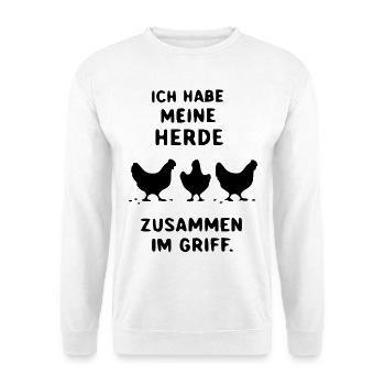 habe meine Herde zusammen im Griff – Lustig - Unisex Pullover - Weiß - Vorne