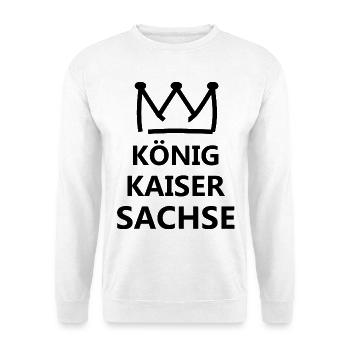 Sachsen König Krone Logo - Unisex Pullover - Weiß - Vorne