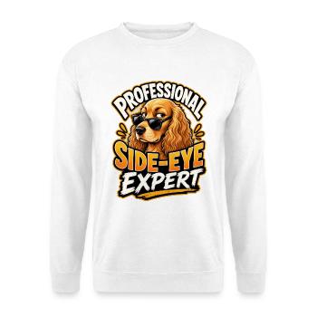 Englischer Cocker Spaniel - Unisex Pullover - Weiß - Vorne - Alina (178cm) & Michal (187cm)