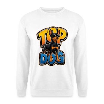 Zwergpinscher - Unisex Pullover - Weiß - Vorne - Alina (178cm) & Michal (187cm)