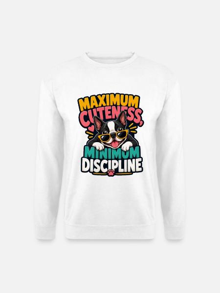 Boston Terrier - Unisex Pullover - Weiß