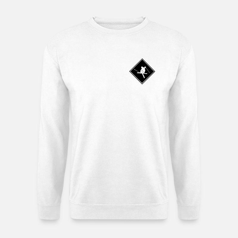 Ski Schild - Unisex Pullover - Weiß