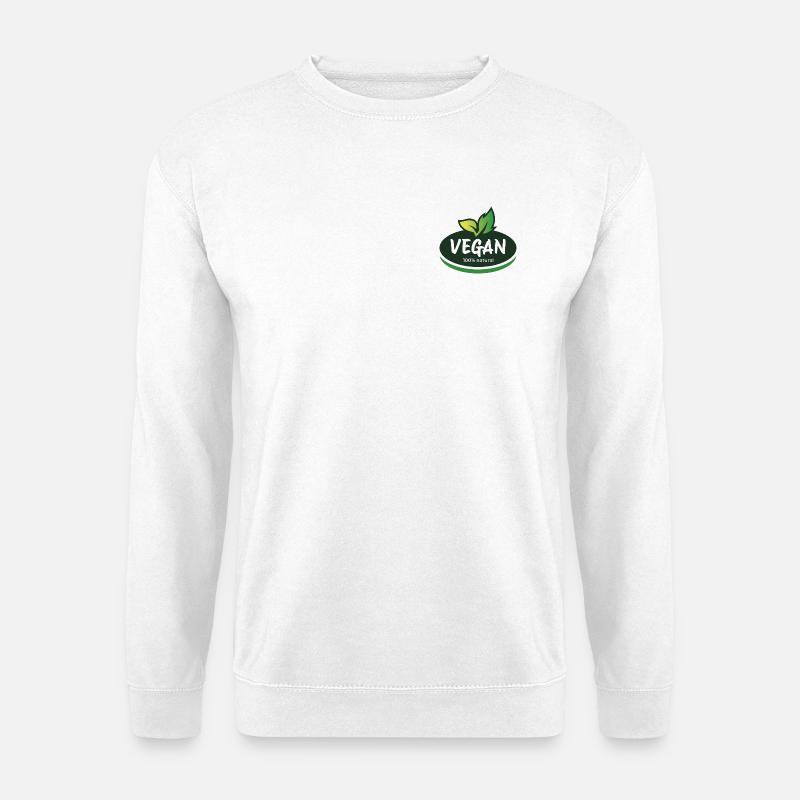Vegan 100% natürlich. Bewusste Wahl - Unisex Pullover - Weiß