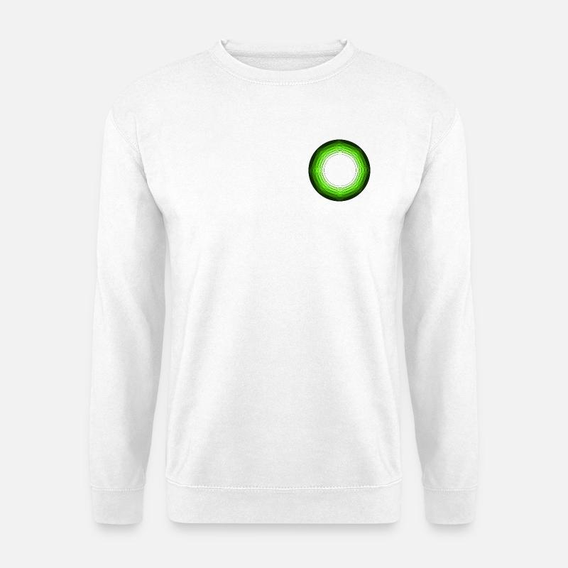 Lebendige grüne Kreise - Unisex Pullover - Weiß