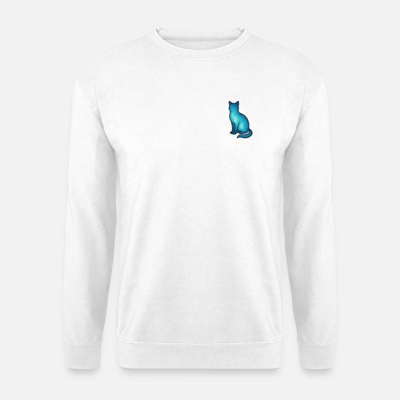 Seelentier und Wächterwesen: Katze - Unisex Pullover - Weiß