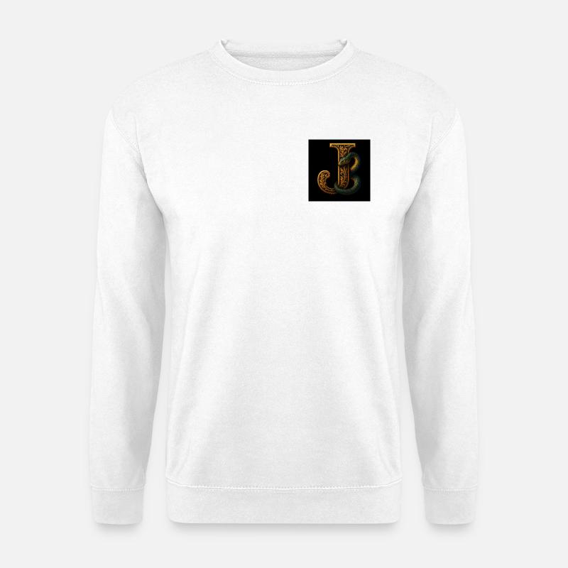 J – Magisches Ornament mit Basilisk - Unisex Pullover - Weiß