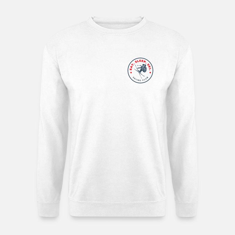 Eat Sleep Ski Skiclub - Unisex Pullover - Weiß