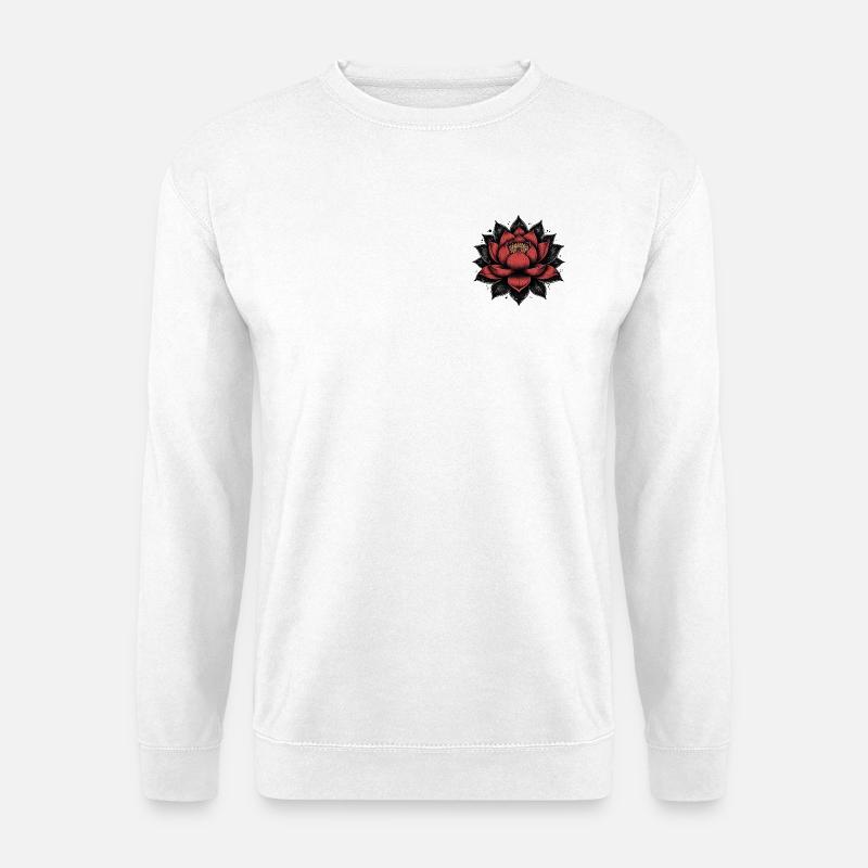 Blütenblätter der Lotusblüte - Unisex Pullover - Weiß