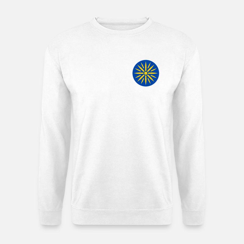 Blue sun in rays - Unisex Sweatshirt - white