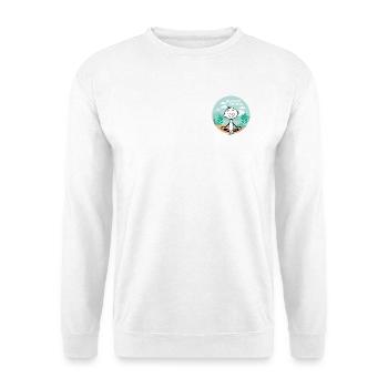 Achtsam-Faulenzen.Beruhigendes Yoga Natur Motiv.  - Unisex Pullover - Weiß - Vorne