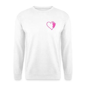 Baby Footprint - Unisex Sweatshirt - white - Front