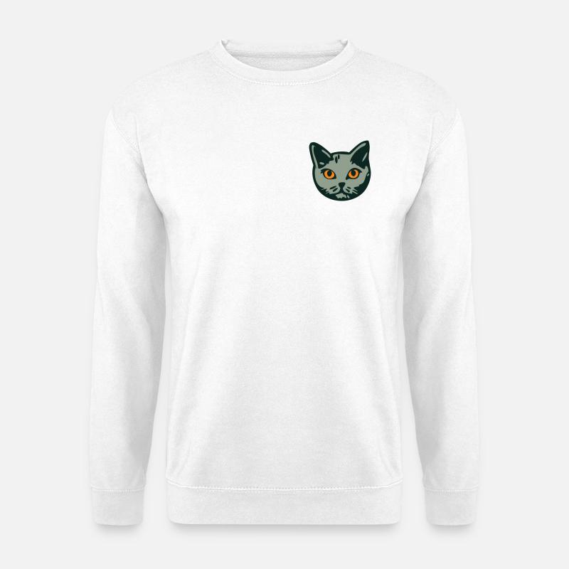 Katze / Kater "Britisch Kurzhaar" - Unisex Pullover - Weiß