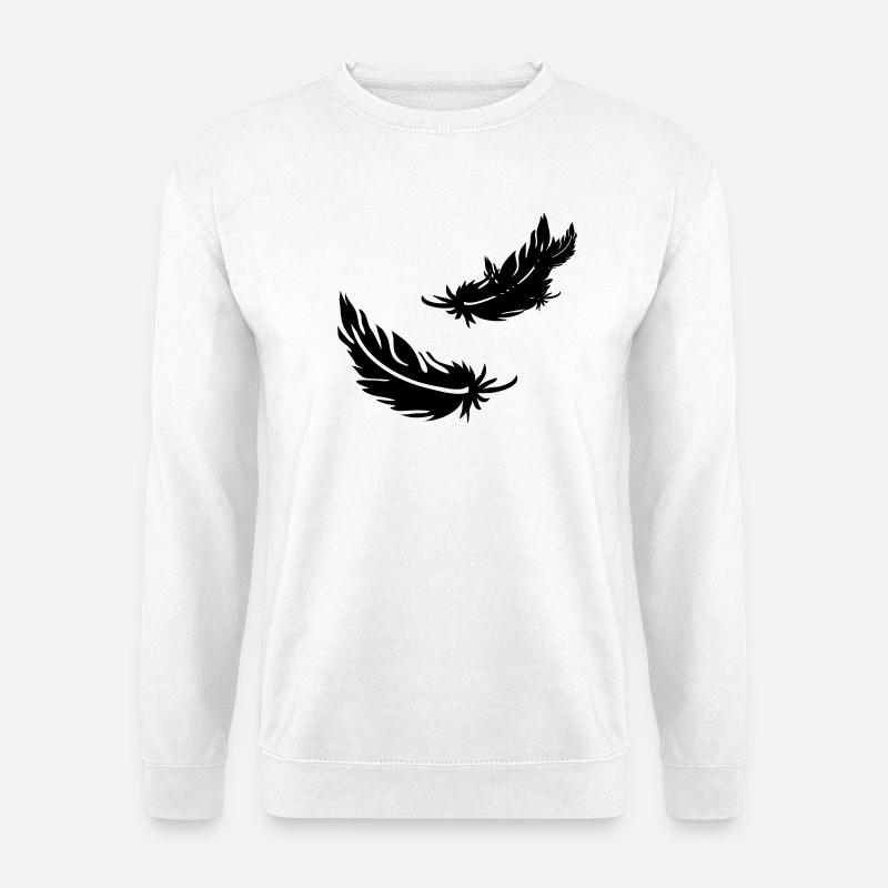 Zwei fliegende Federn - Unisex Pullover - Weiß