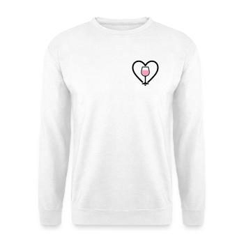 Heart + Rosé Wine – Rosé Lover - Unisex Sweatshirt - white - Front