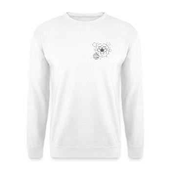 Lotus & Geometrie – Ästhetische Balance aus Natur - Unisex Pullover - Weiß - Vorne