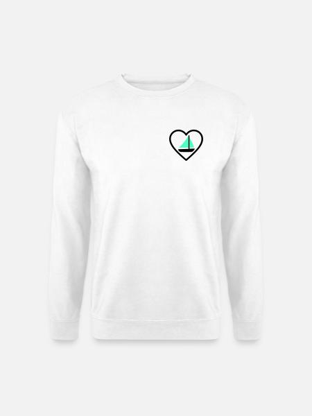 Cuore Vela – Passione Navigazione - Unisex Sweatshirt - white