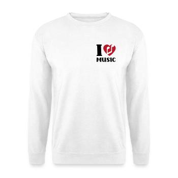 I love music - Unisex Pullover - Weiß - Vorne