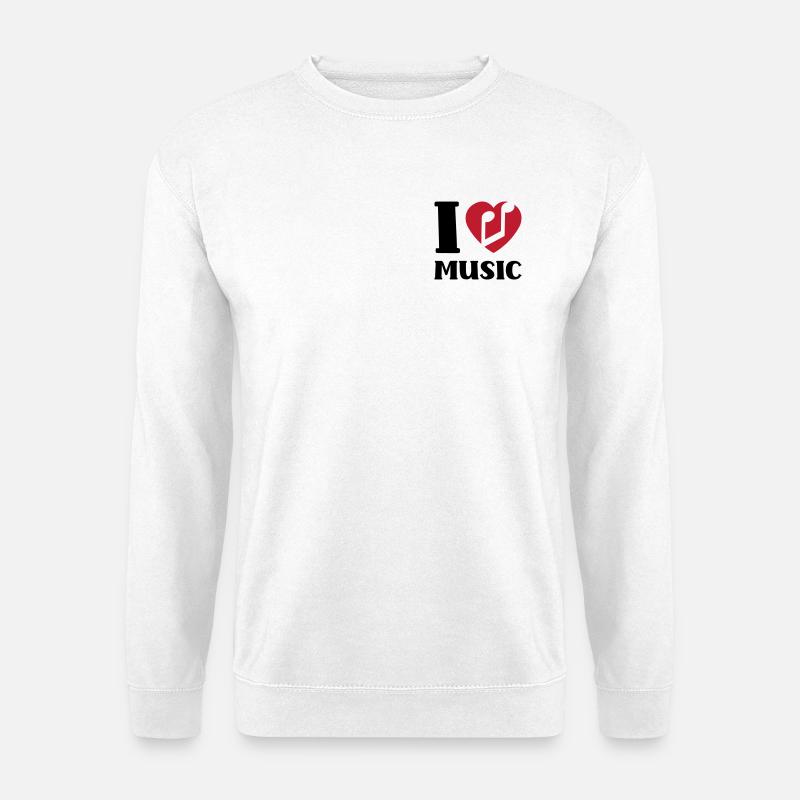 I love music - Unisex Pullover - Weiß