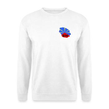 La Réunion 974 - Unisex Pullover - Weiß - Vorne - Alina (178cm) & Michal (187cm)