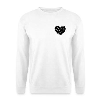 Volleyball Herz - Unisex Pullover - Weiß - Vorne