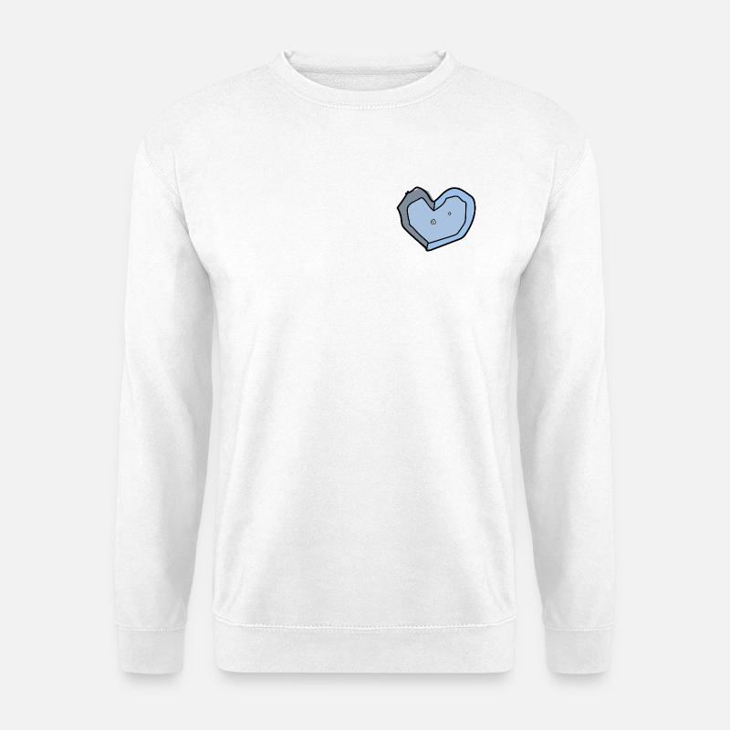 boulderliebe blau - Unisex Pullover - Weiß