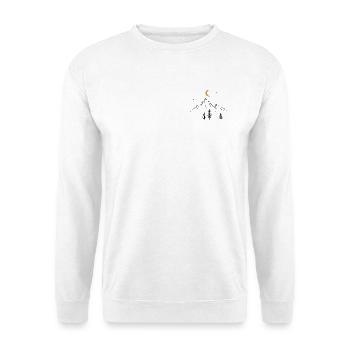 Montagnes Lune - Sweat-shirt Unisexe - blanc - Devant