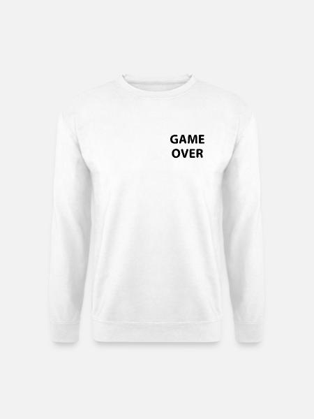 Game Over Gamer minimalistisch - Unisex Pullover - Weiß
