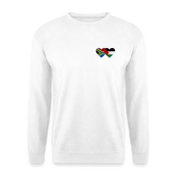 South Africa Palestine Flag Heart - Unisex Sweatshirt - white - Front