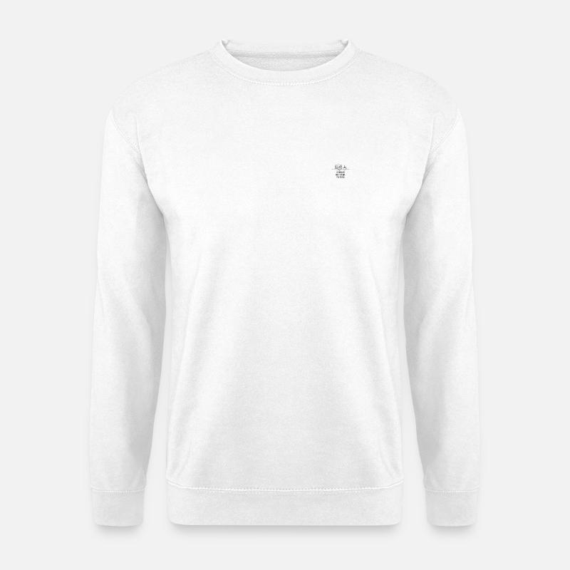 Ich brauche mehr Kaffee und mehr Bücher - Unisex Pullover - Weiß