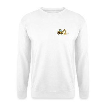 Excavatrice à dessins animés dans le sable - Sweat-shirt Unisexe - blanc - Devant