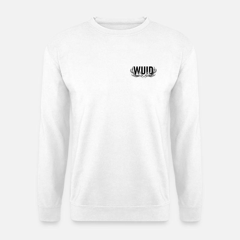 WUID – Modernes bayerisches Design mit Geweih - Unisex Pullover - Weiß
