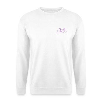 bicycle pink Rennrad - Unisex Pullover - Weiß - Vorne - Alina (178cm) & Michal (187cm)