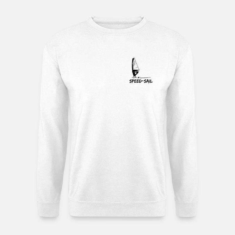 Speed Sail Board Silhouette - Unisex Pullover - Weiß
