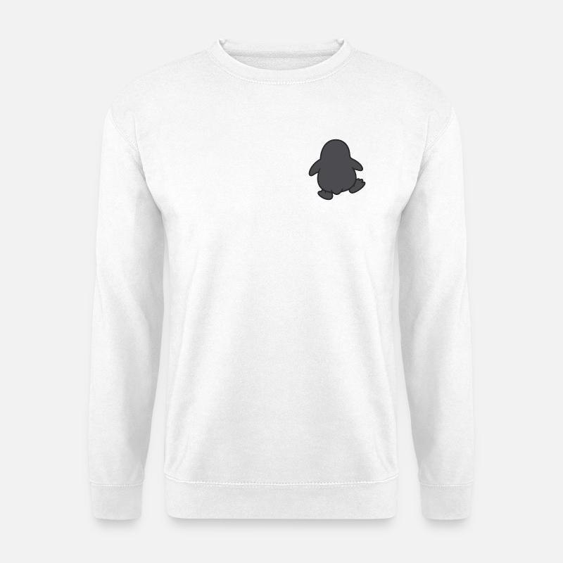 Lustiger watschelnder dicker Pinguin - Unisex Pullover - Weiß