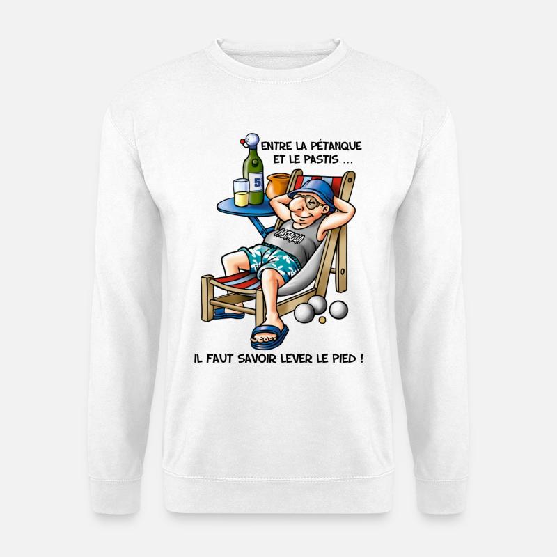 Pétanque et pastis - Unisex Pullover - Weiß