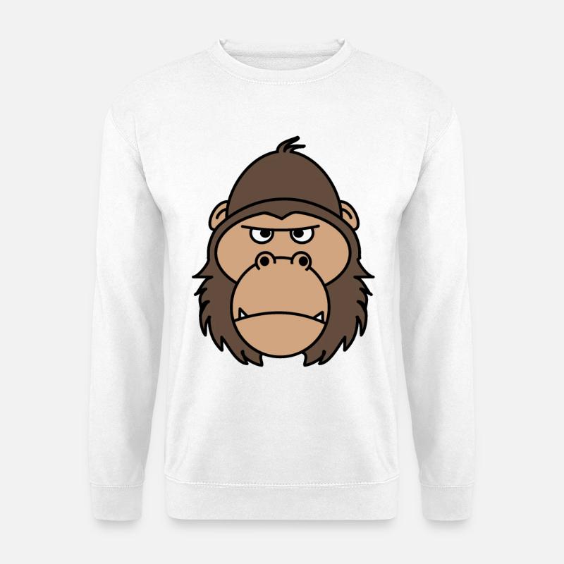 Gorilla - Unisex Pullover - Weiß