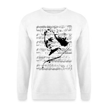 Beethoven - Unisex Pullover - Weiß - Vorne - Alina (178cm) & Michal (187cm)