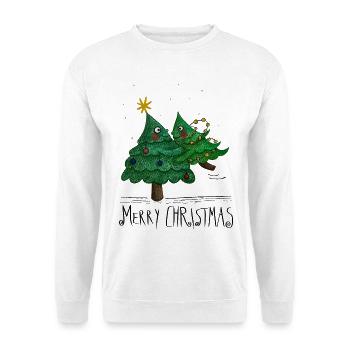 Christmas Tree Love Merry Christmas - Unisex Sweatshirt - white - Front